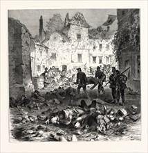 FRANCO-PRUSSIAN WAR: A STREET OF LAON AFTER THE EXPLOSION, SEPTEMBER 9 1870