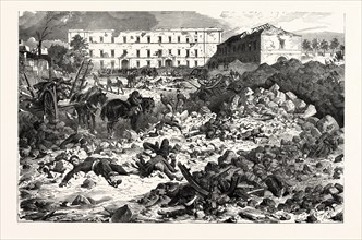 FRANCO-PRUSSIAN WAR: THE CITADEL OF LAON AFTER THE EXPLOSION, SEPTEMBER 9 1870