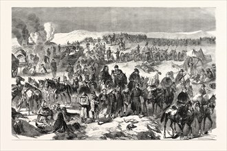 FRANCO-PRUSSIAN WAR: TROOPS BOURBAKI disarmed by SWISS NEAR LES VERRIERES THE February 2, 1871