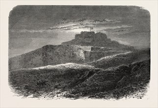FRANCO-PRUSSIAN WAR: THE CITADEL (CASTLE) BELFORT, ENGRAVING 1870
