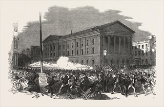 RIOT AT THE ASTOR PLACE OPERA-HOUSE, NEW YORK. UNITED STATES OF NEW YORK, 1849