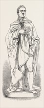 MARBLE STATUE OF THE LATE MARQUIS OF LONDONDERRY, K.G. BY J.E. THOMAS.