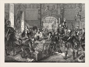 "DRAWING FOR THE MILITIA." PAINTED BY J. PHILLIP. EXHIBITION OF THE ROYAL ACADEMY