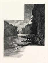 MEETING OF THE WATERS, JUNCTION OF GRAND AND IRVINE RIVERS, ELORA, CANADA, NINETEENTH CENTURY