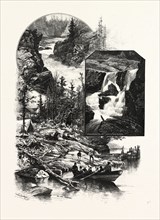 MUSKOKA SCENERY: GIANT'S CAUSEWAY; MINNEHANA FALLS, SKELETON RIVER, CANADA, NINETEENTH CENTURY