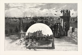 WHITBY, FROM ONTARIO LADIES COLLEGE, CANADA, NINETEENTH CENTURY ENGRAVING