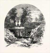CENTRAL ONTARIO, ENTRANCE TO IRON ORE MINES, MADOC, CANADA, NINETEENTH CENTURY ENGRAVING