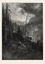 BOLTON PASS, CANADA, NINETEENTH CENTURY ENGRAVING