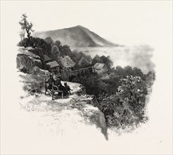 ROUGEMONT AND VALLEY, SOUTH EASTERN QUEBEC, CANADA, NINETEENTH CENTURY ENGRAVING