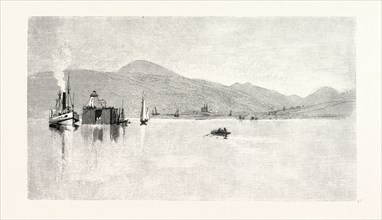 THE LOWER ST. LAWRENCE AND THE SAGUENAY, BAIE ST. PAUL, CANADA, NINETEENTH CENTURY ENGRAVING