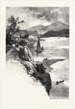 THE LOWER ST. LAWRENCE AND THE SAGUENAY, MURRAY BAY, CANADA, NINETEENTH CENTURY ENGRAVING