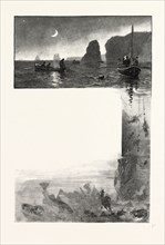 THE LOWER ST. LAWRENCE AND THE SAGUENAY, IN QUEST OF BAIT, CANADA, NINETEENTH CENTURY ENGRAVING