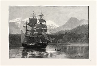 BRITISH COLUMBIA, PORT MOODY, VESSEL CONTAINING FIRST SHIPMENT OF CANADA PACIFIC R.R. IRON, CANADA,
