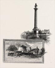 QUEBEC, WOLFE'S MONUMENT (Top); MARTELLO TOWER. On the Plains of Abraham. (Bottom), CANADA,
