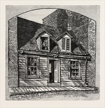 HOUSE TO WHICH MONTGOMERY'S BODY WAS CARRIED, CANADA, NINETEENTH CENTURY ENGRAVING