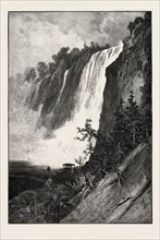 FALLS OF MONTMORENCY, CANADA, NINETEENTH CENTURY ENGRAVING