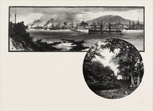 MONTREAL FROM ST. HELEN'S ISLAND (TOP), THE ISLAND PARK (BOTTOM), CANADA, NINETEENTH CENTURY