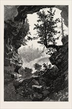 THE DESERTED MINE, CANADA, NINETEENTH CENTURY ENGRAVING