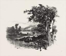 THE UPPER LAKES, CANADA PACIFIC RAILWAY, KAMINISTIQUIA RIVER, CANADA, NINETEENTH CENTURY ENGRAVING