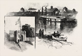 OLD FORT GARRY, CANADA, NINETEENTH CENTURY ENGRAVING