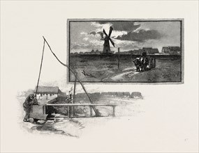 A MENNONITE VILLAGE, CANADA, NINETEENTH CENTURY ENGRAVING