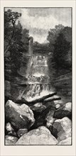 RAVINE NEAR WHIRLPOOL, CANADA, NINETEENTH CENTURY ENGRAVING