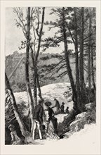 NIAGARA DISTRICT, The Whirlpool from American side, CANADA, NINETEENTH CENTURY ENGRAVING