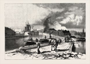 LOCK No. 23, THOROLD, CANADA, NINETEENTH CENTURY ENGRAVING