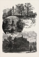 TORONTO AND VICINITY, EDUCATIONAL INSTITUTIONS, CANADA, NINETEENTH CENTURY ENGRAVING