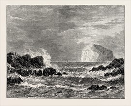 THE BASS ROCK, FROM NORTH BERWICK, an island in the outer part of the Firth of Forth in the east of