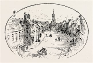 HIGH STREET, BERWICK, WITH THE TOWN HALL, UK