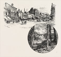 CHESTER-LE-STREET (TOP); DISTANT VIEW OF LAMBTON CASTLE (BOTTOM). Chester-le-Street is a town in