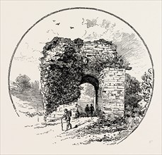 JOHN OF GAUNT'S GATEWAY, TUTBURY CASTLE. A largely ruinous medieval castle at Tutbury,