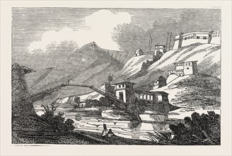 FIR BRIDGE AND CASTLE OF WANDIPORE, THIBET