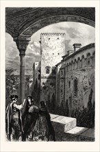 NORTHERN WALL OF THE ALHAMBRA, GRANADA. Gustave Doré. A palace and fortress complex located in