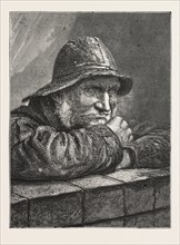 On the look-out, engraving 1876