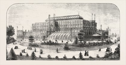 The Philadelphia exhibition, the Horticultural buiding, ENGRAVING 1876, US, USA, America, United