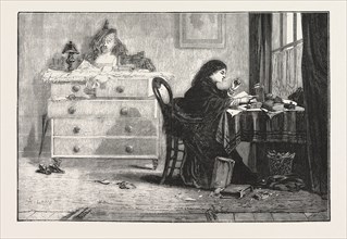 READING FOR A DEGREE. ENGRAVING 1876, UK, britain, british, europe, united kingdom, great britain,