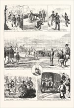 EASTER MONDAY WITH THE VOLUNTEERS AT TRING, ENGRAVING 1876, UK, britain, british, europe, united