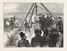 LAYING THE FOUNDATION STONE OF THE EAST LONDON SYNAGOGUE EAST LONDON SYNAGOGUE STEPNEY GREEN ON