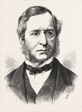 SIR THOMAS HENRY, CHIEF METROPOLITAN MAGISTRATE, ENGRAVING 1876, UK, britain, british, europe,