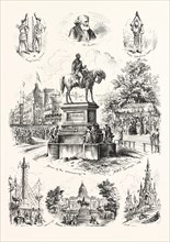 THE QUEENS VISIT TO EDINBURGH TO INAUGURATE THE PRINCE CONSORT MEMORIAL, ENGRAVING 1876, UK,