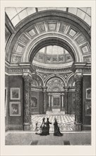 TO THE NATIONAL GALLERY, THE NEW ROOMS, ENGRAVING 1876, UK