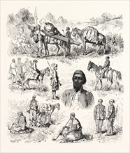 WAR IN THE EAST, TYPES OF TURKISH SOLDIERY, I.óRayah. 2.óSoldiers of the Military Train. 3.ó Escort
