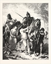 AN INVASION, PICTURE BY M. LUMINA, PARIS SALON, ENGRAVING 1876