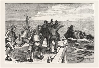 ESCAPE OF FENIAN CONVICTS FROM FREMANTLE, WESTERN AUSTRALIA, ENGRAVING 1876