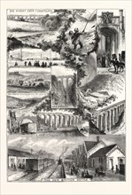 THE MIDLAND RAILWAY BETWEEN SETTLE AND CARLISLE, ENGRAVING 1876, UK, britain, british, europe,