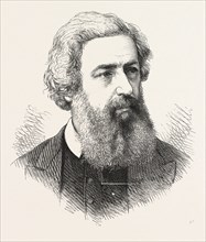 George Dawson, preacher, 1821â€ì1876, English preacher , ENGRAVING 1876, UK, britain, british,