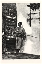 THE GUARD OF THE HAREM, ENGRAVING 1876