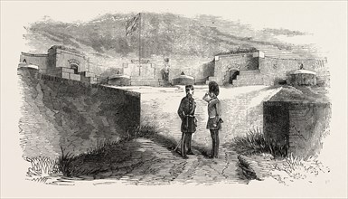 INTERIOR OF SEAFORD FORT, EAST SUSSEX, UK, 1858